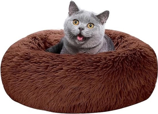 Cuscino per gatti, letto per gatti, pieghevole, per gatti o piccoli cani, morbido, peloso piuma sintetica