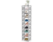 Organizzatore di scarpe 10 strati con alta capacità di stoccaggio per 10 paia di scarpe, ripiegabile e stivabile per entroterra, cameretta, garage, armadio