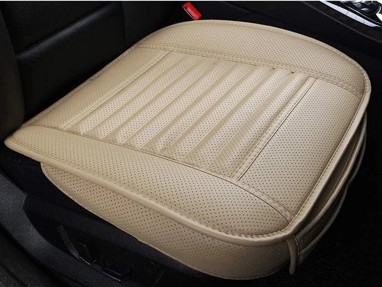Cuscino per poltrona in PU con legno di bambù e carbone vegetale, adattabile a 90% dei modelli, un pezzo (Beige 52 x 51 cm)