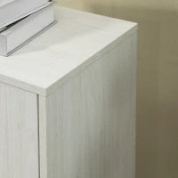 Mobile Bagno con 4 Cassetti, Armadietto a 2 Livelli e Maniglie Ritagliate, in Legno, 54x29x83 cm, Bianco