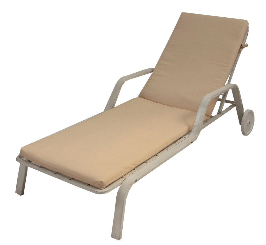 Cuscino per Lettino Prendisole da Giardino 190x57x5 cm in Dralon Allegro Ecru