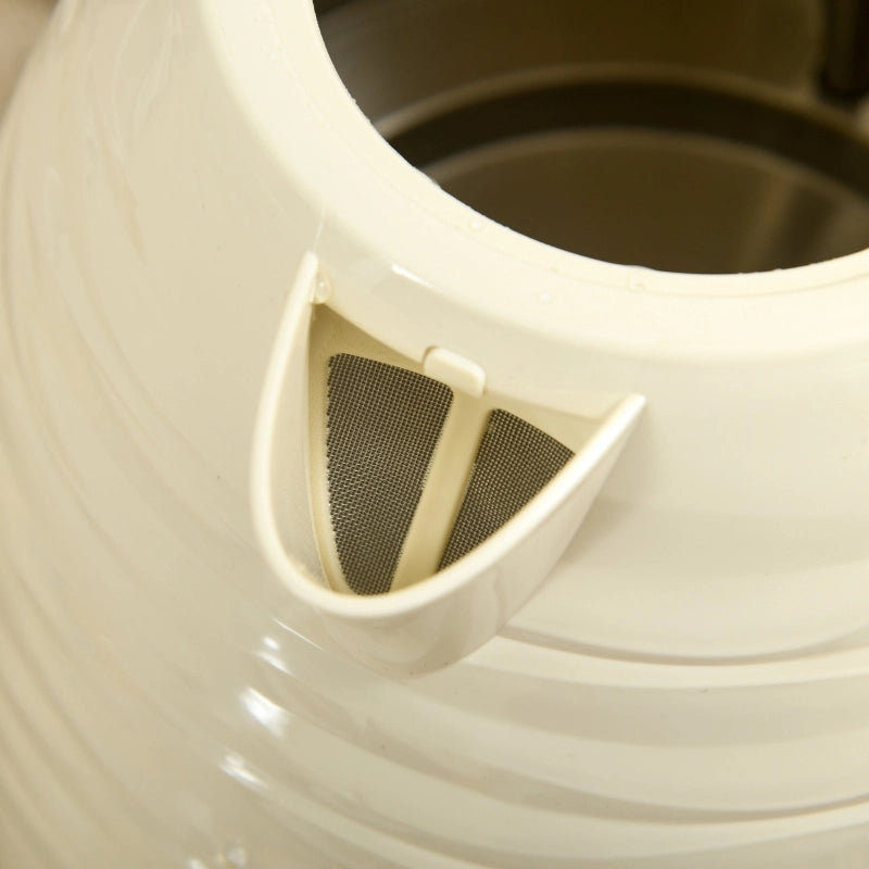 Set tostapane e bollitore 2 in 1, 7 livelli di doratura, funzione di scongelamento e riscaldamento, beige