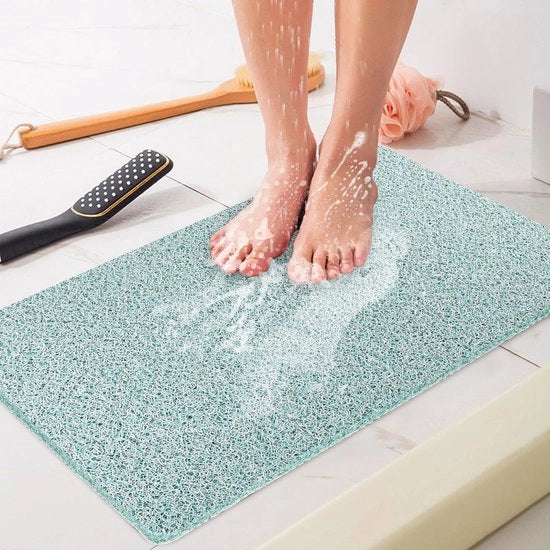 Matte antiscivolo, 40 x 60 cm, morbido, comfort, sicurezza, tappeto doccia con fessure di scarico, PVC aereazione, mattonelle doccia per ambienti umidi, asciugamento rapido e resistente alla muffa