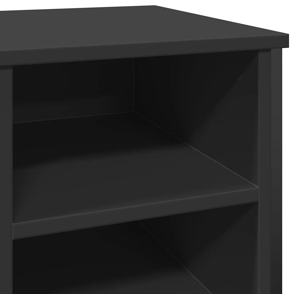 vidaXL Scarpiera Nera 90x38x61,5 cm in Truciolato