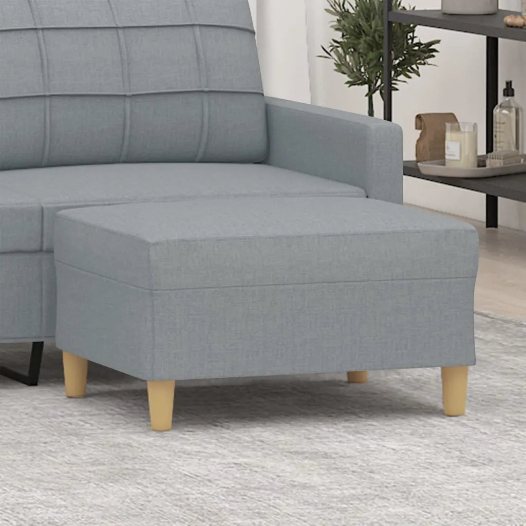 Poggiapiedi Grigio Chiaro 70x55x41 cm in Tessuto 349271