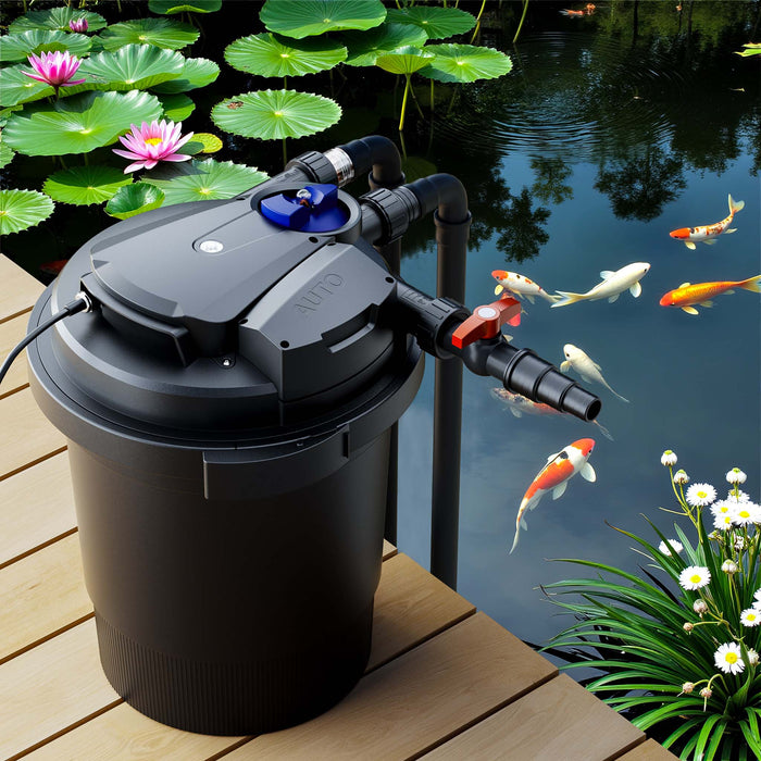 CPA-10000 Filtro a pressione per laghetto con UVC da 11 W Per laghetti fino a 12.000 litri