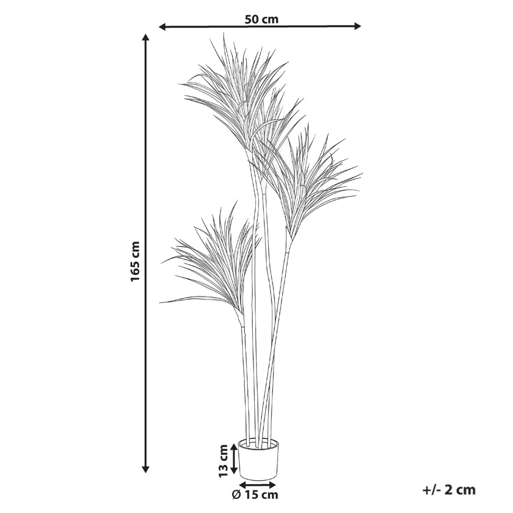 Pianta artificiale in vaso Uso interno Decorazione in plastica con vaso verde 165 cm Accessorio decorativo per interni