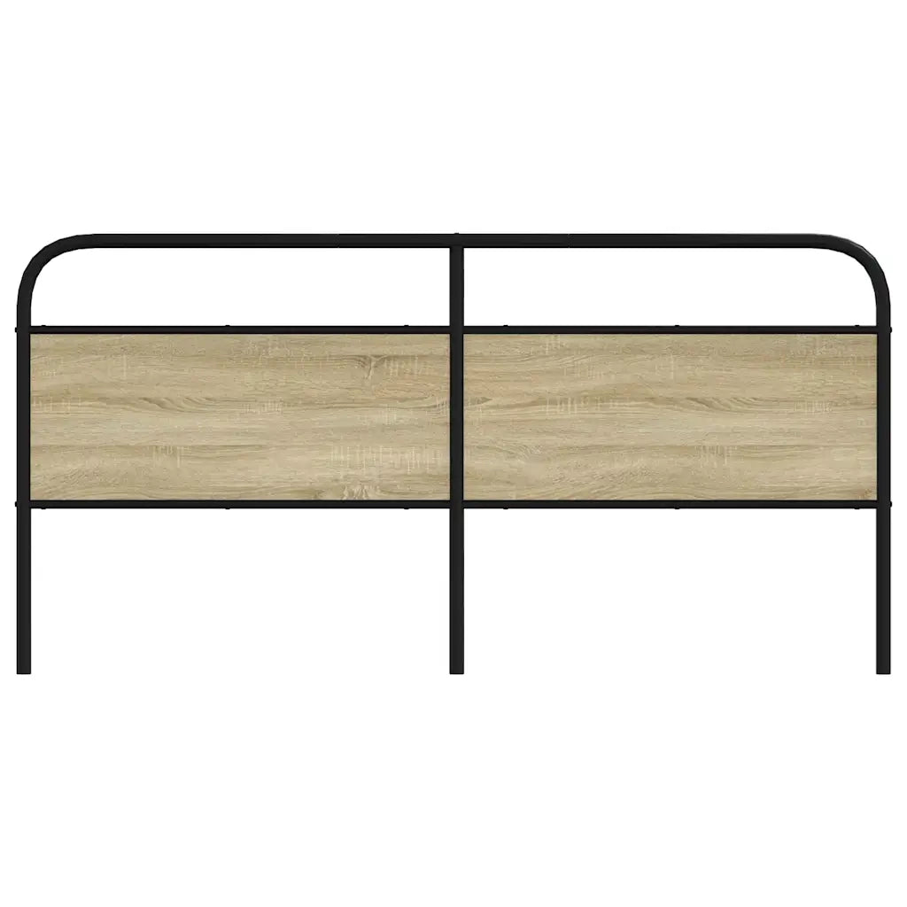 Testiera-Testata-Testiera Decorativa Rovere Sonoma 200 cm in Acciaio e Legno Multistrato