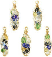 Set di 5 Pietre d'Oro Colorate per Creare Gioielli