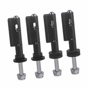 Set di punterelli di montaggio 4 in 1 - Punterelli di montaggio in acciaio inossidabile - Punterelli di montaggio chiusi - Per MAXTRAX MKII - Per SUV/Veicoli commerciali - Punterelli di montaggio girevoli 360 gradi con protettore di punta