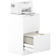 Cassettiera per scrivania con 2 cassetti ¨C Minimal ¨C Bianco 40x40x71 cm