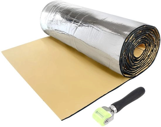 Mat di isolamento acustico per auto - isolamento termico - 152 cm x 100 cm x 10 mm - riduce il rumore - adatto per la copertura del cofano motore