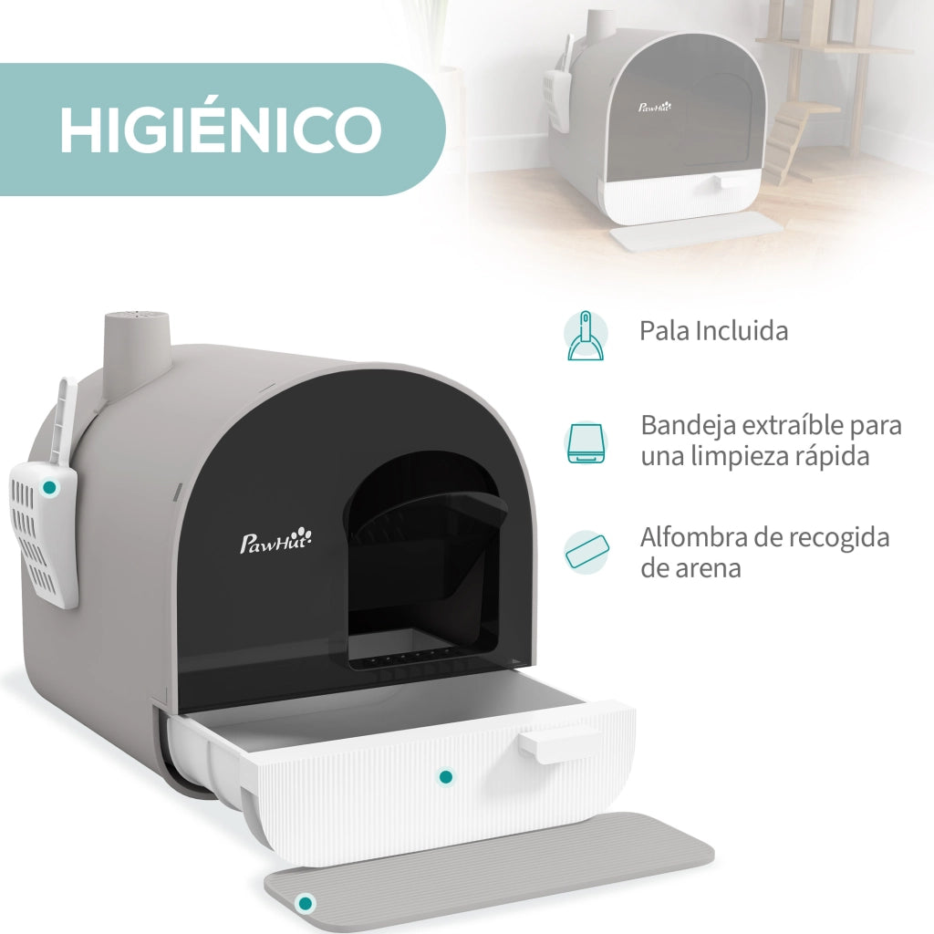 Cassettiera per Gatti con Bandeja ¨C Zephmum ¨C Grigio 43x44x47 cm