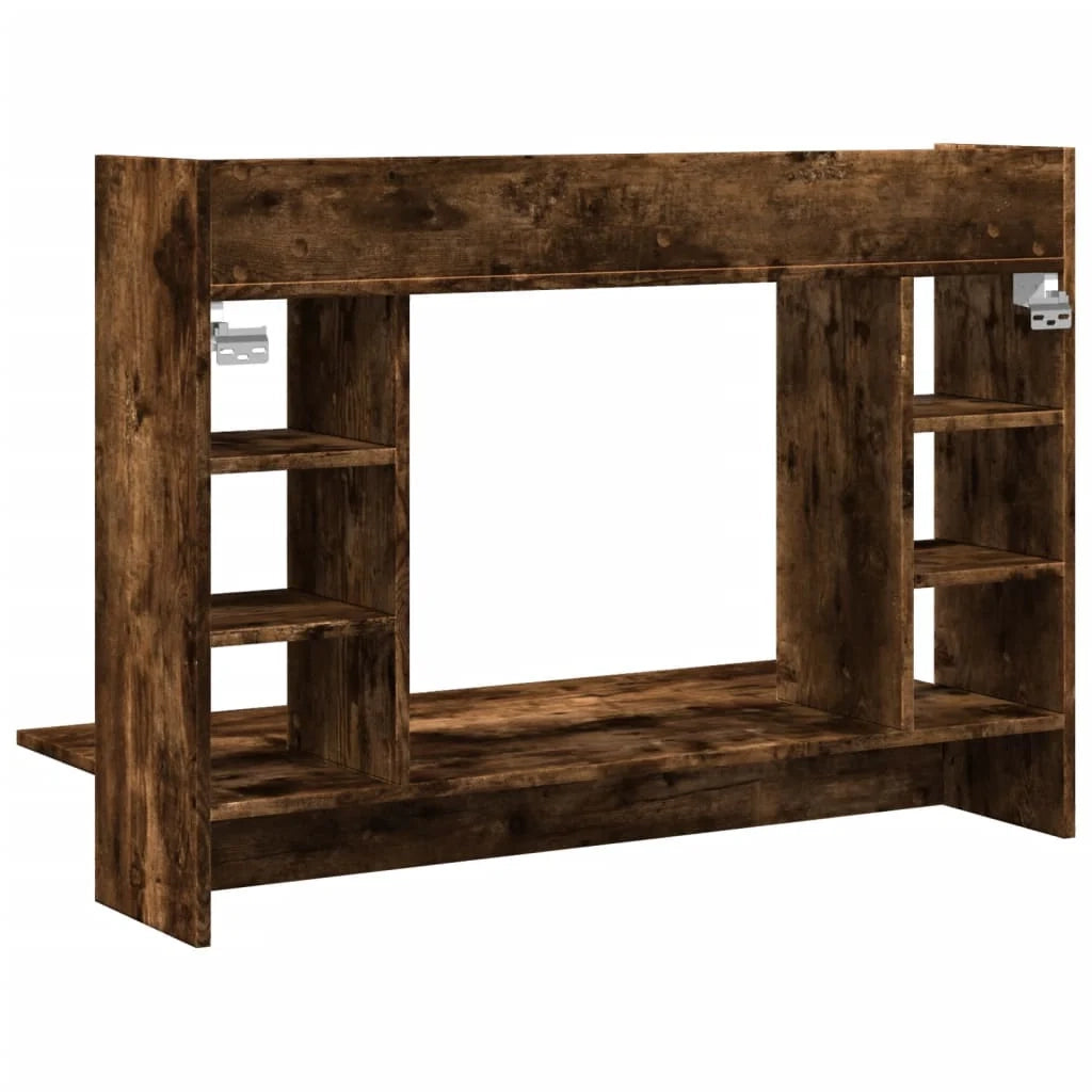 Scrivania da ufficio postazione di lavoro mobile per computer studio a parete rovere affumicato 105 x 48 x 75 cm legno ingegnerizzato marrone 02_0023876