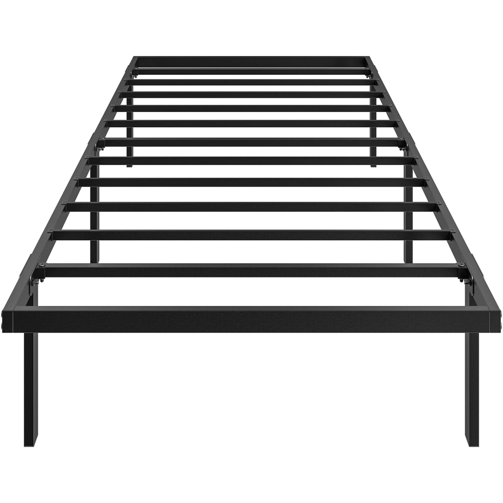 Letto singolo con contenitore ¨C Xylo ¨C metallo nero 90x200 cm con rete a doghe