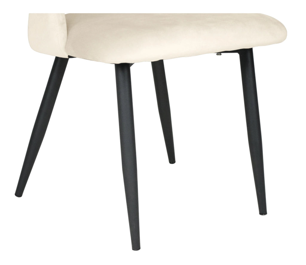 Sedia da pranzo imbottita in velluto beige - Zoe (2 pz) - SD11ZOPM