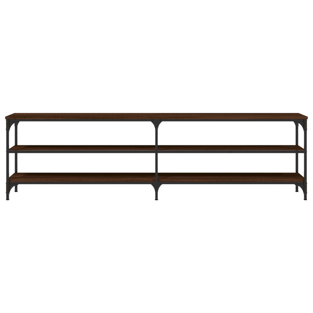 Mobile TV Rovere Marrone 180x30x50cm Legno Multistrato Metallo 826758