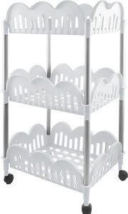 CARRELLO DOLLY DA CUCINA DI COLORE BIANCO RETTANGOLARE