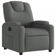 Poltrona | Sedia Relax reclinabile in tessuto grigio scuro