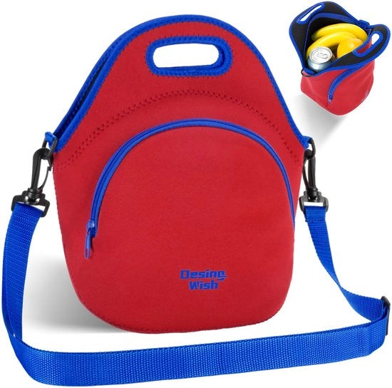 Borsa di Lavoro Termica a Pelo di Neoprene Borsa di Pranzo Termica Borsa di Pranzo Opaca con Isolamento Termico Borsa di Pranzo Opaca con Maniglie e Tasche per Uomo e Donna