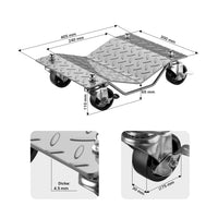 Carrello sottoruota sposta auto 2 pezzi Portata 680 kg l’uno Ausili di manovra Posizionatori