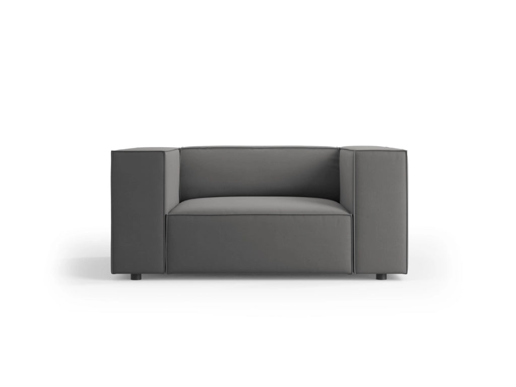 Cosmopolitan Design - Poltrona "Arendal" in velluto cemento 