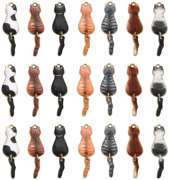 Charms in Emaillo per Collane e Orecchini - 35 Pezzi - 7 Stili - Decorazioni per Gioielli - Materiale Resistente alla Luce