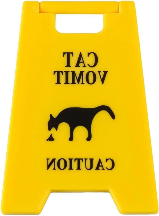 Pavimento umido con avviso di pulizia 3D stampato - Decorazione per il pavimento - Tavolo per la cucina - Tavolo per l'ufficio - Tavolo per la casa con tema gatto - Decorazione divertente con umorismo