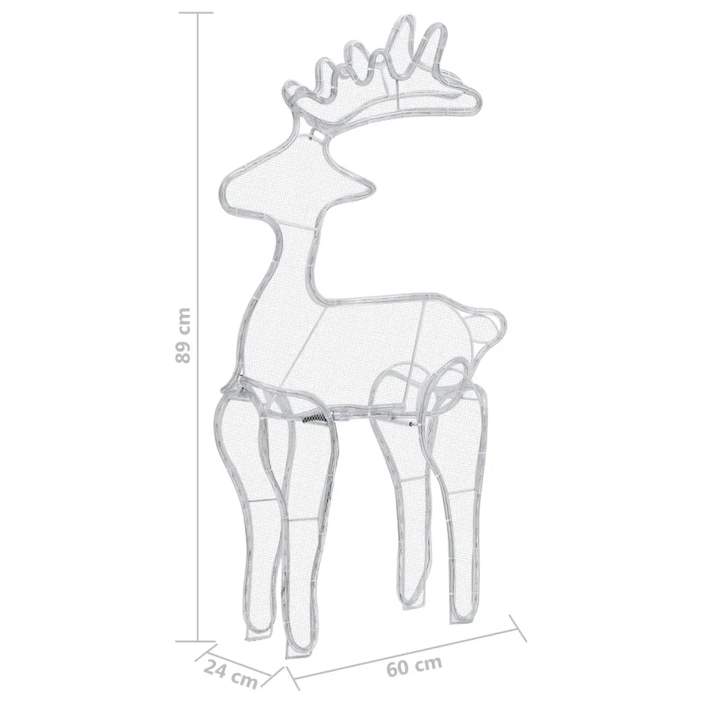 Decorazione Natalizia Renna in Rete con 306 LED 60x24x89cm 329823