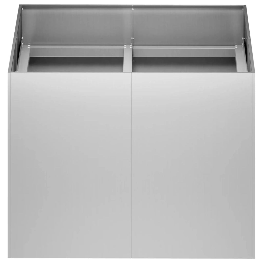Vaso da giardino Argento 80 x 80 x 60 cm Acciaio zincato 8005923