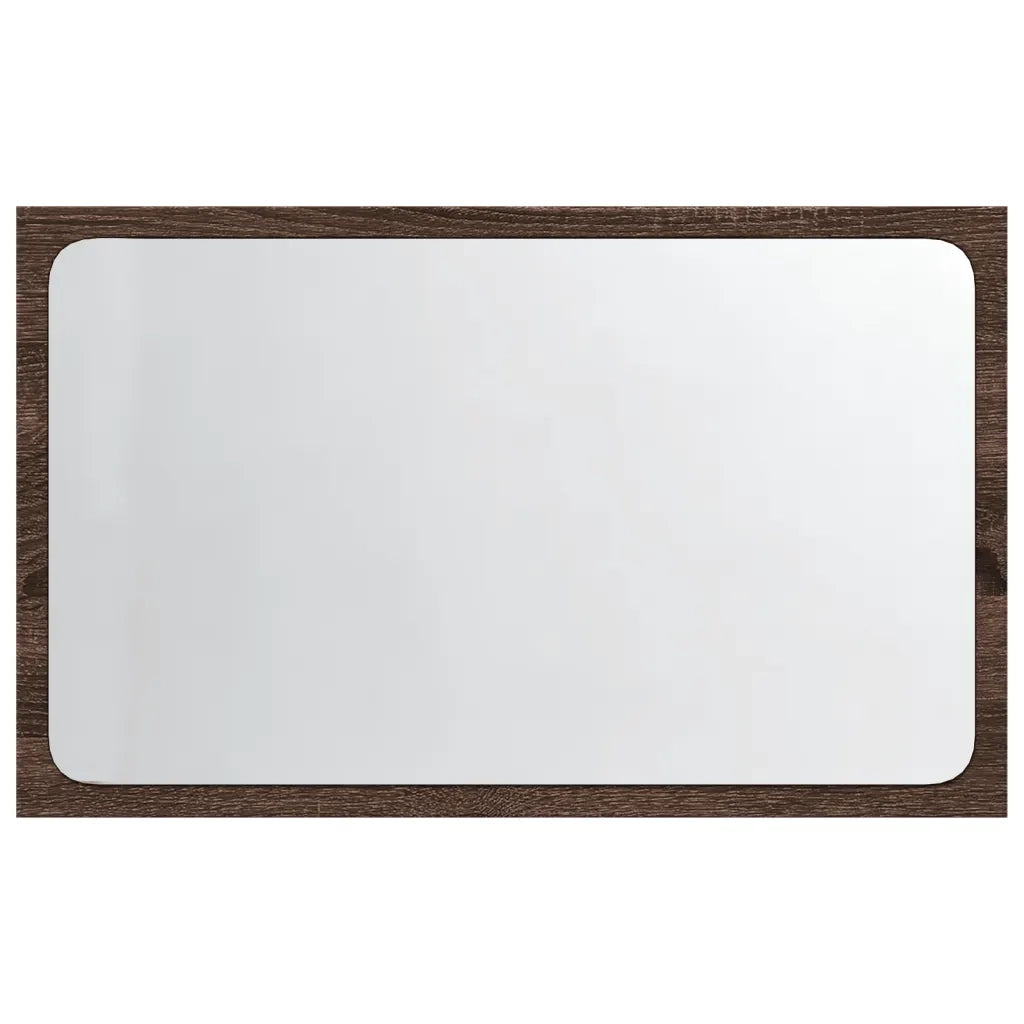Specchio da Bagno LED-Specchio decorativo con LED Rovere Marrone 60x8,5x38 cm in Truciolato