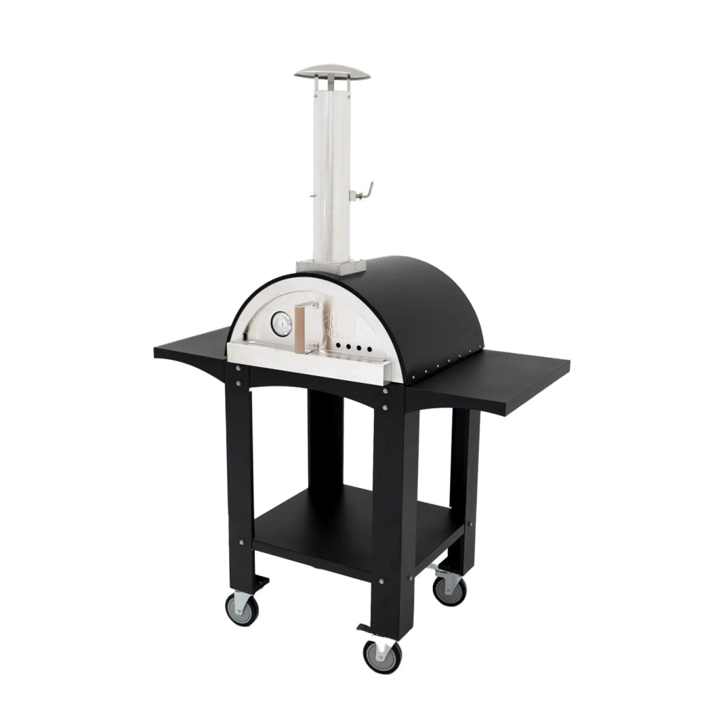 Forno da tavolo per pizza all'aperto 35cm in Acciaio Inox Postazioni di Preparazione Portatili in Legno