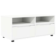 Mobile porta TV moderno rettangolare bianco con cassetto e ripiani decorativi di design 100 x 48 x 43 cm in legno ingegnerizzato bianco 02_0054661