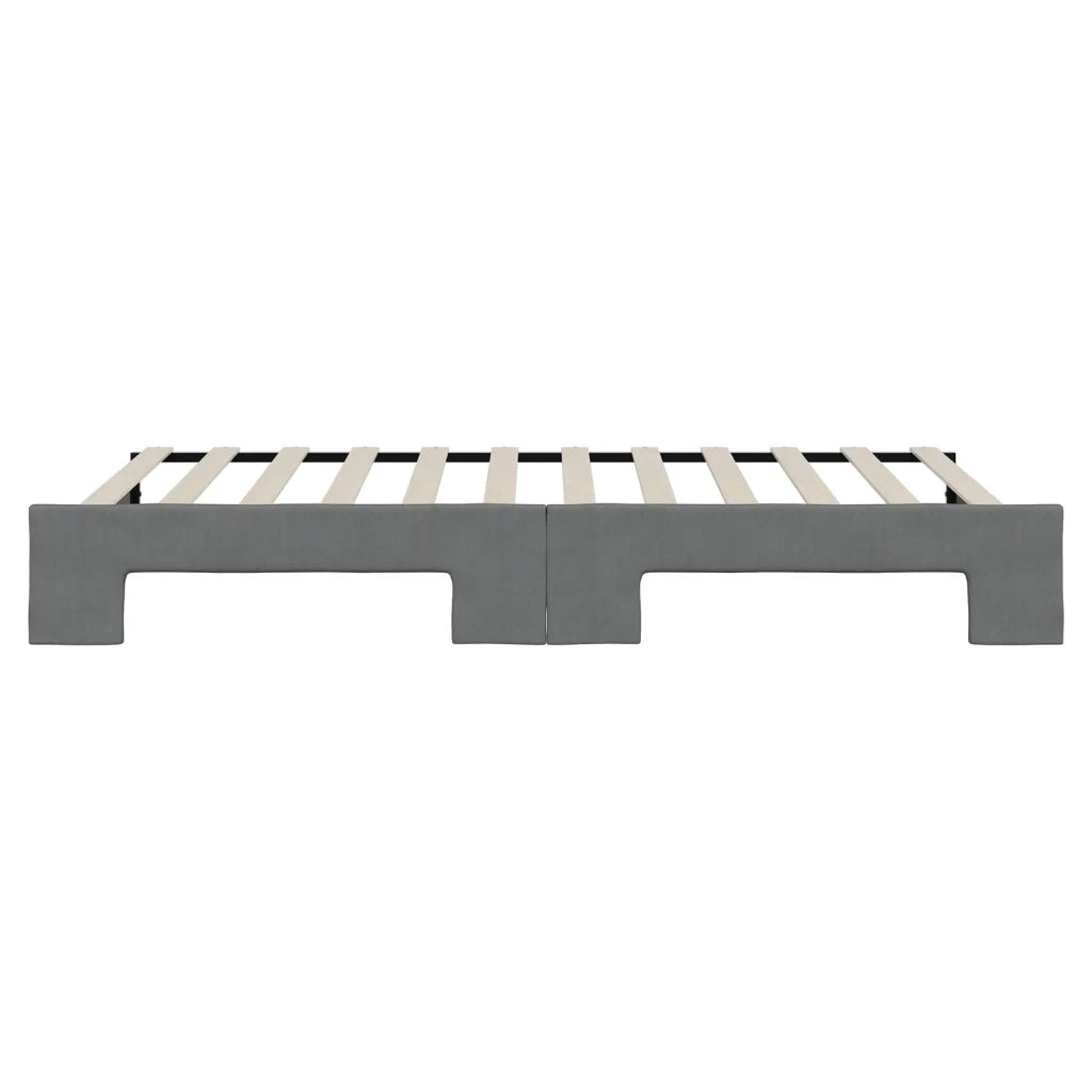 Divano Letto con Letto Estraibile Grigio Scuro 100x200 Tessuto 3197432