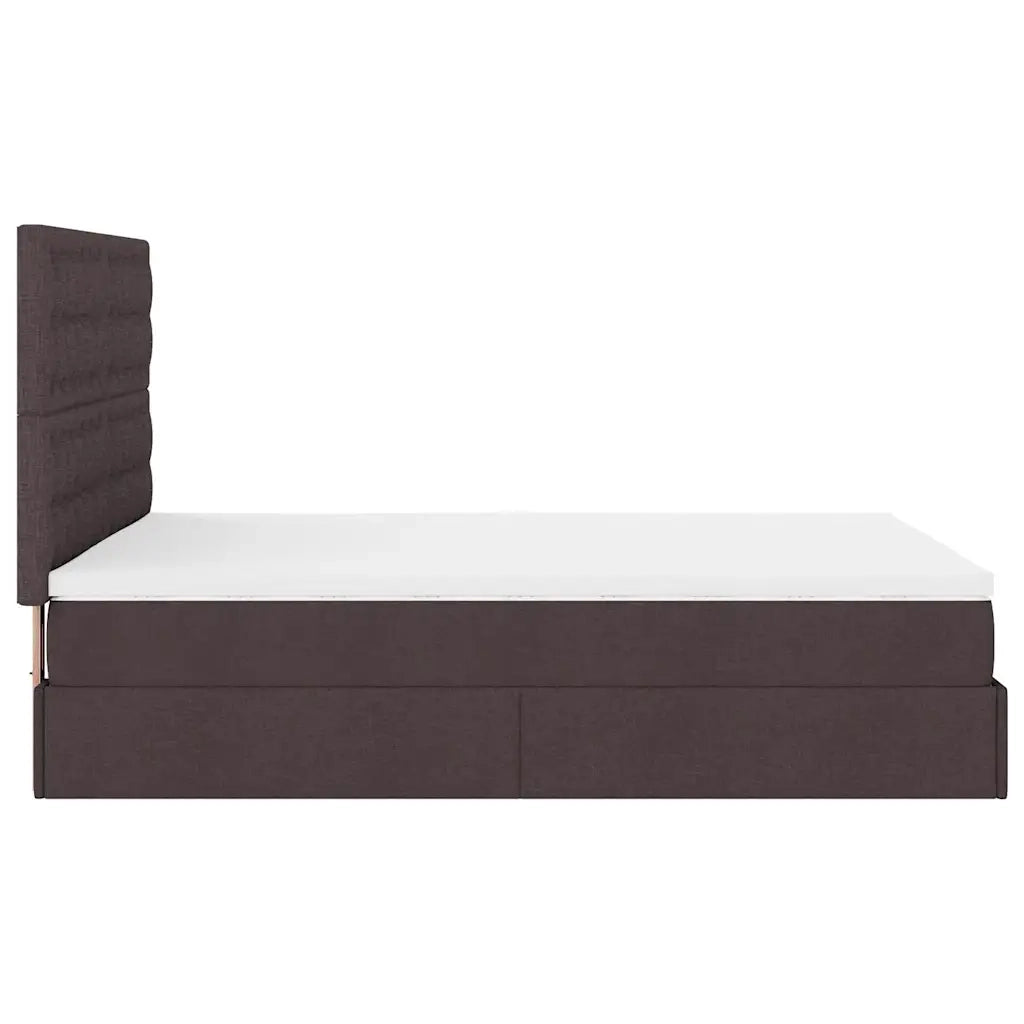 Struttura Letto Pouf con Materasso 140x200 cm in Tessuto 3313330