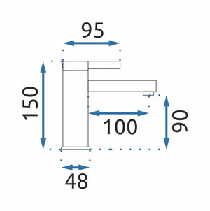 Rubinetto Da Lavabo Rea Polo Black Gold Low