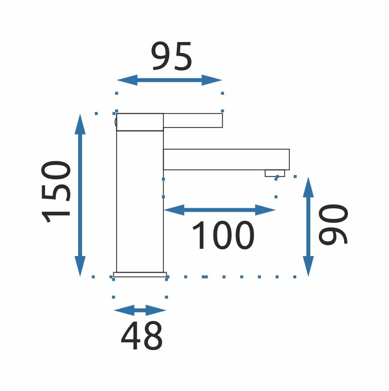 Rubinetto Da Lavabo Rea Polo Black Gold Low