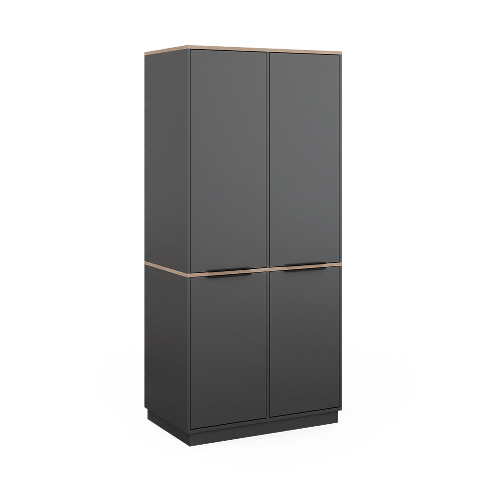 Vicco Armadio multifunzione Antracite 82 x 179 cm con 4 ante