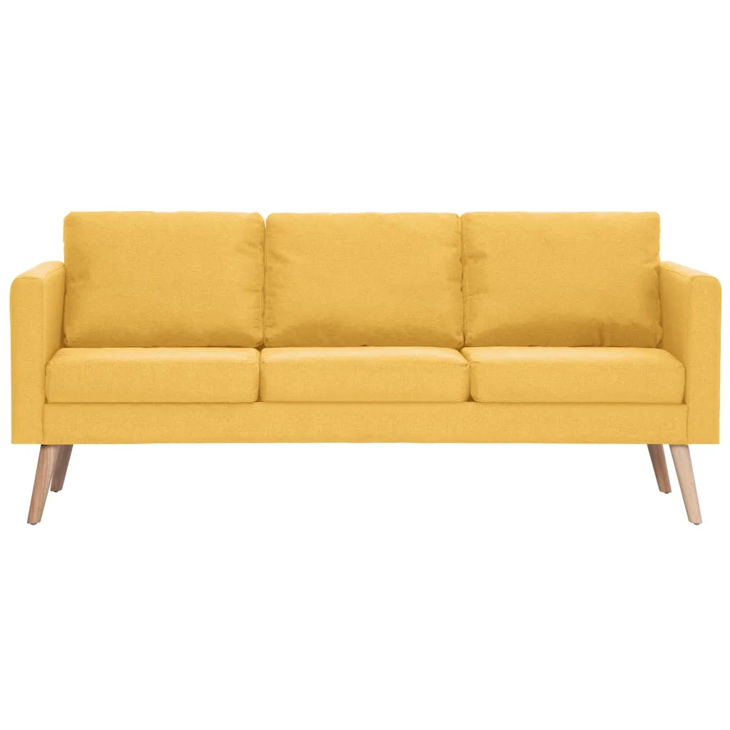Set Divani 2 pz in Tessuto Giallo 276856
