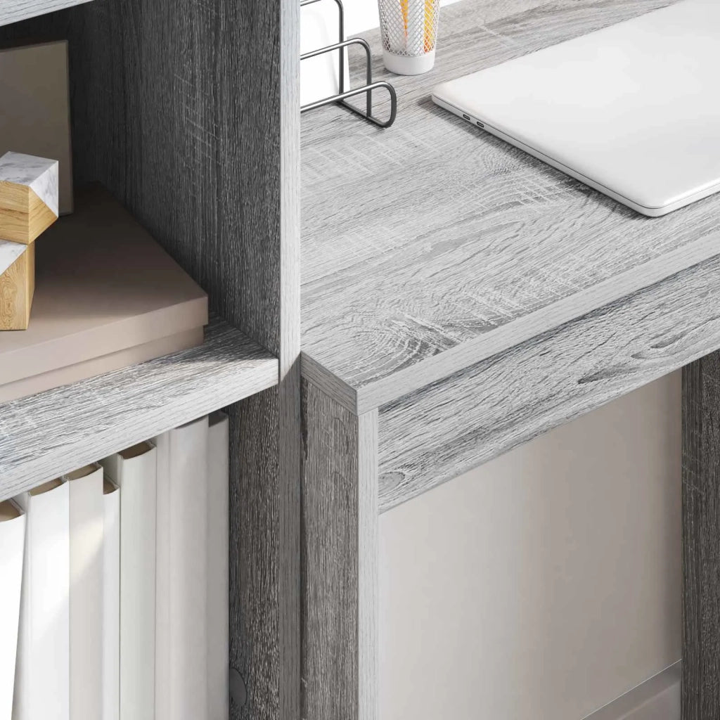 Scrivania con cassetto con lo scaffale 2 pcs Grigio Sonoma 3337302