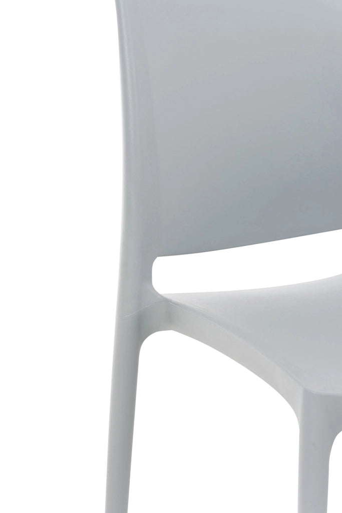Sedia outdoor Maya impilabile grigio chiaro
