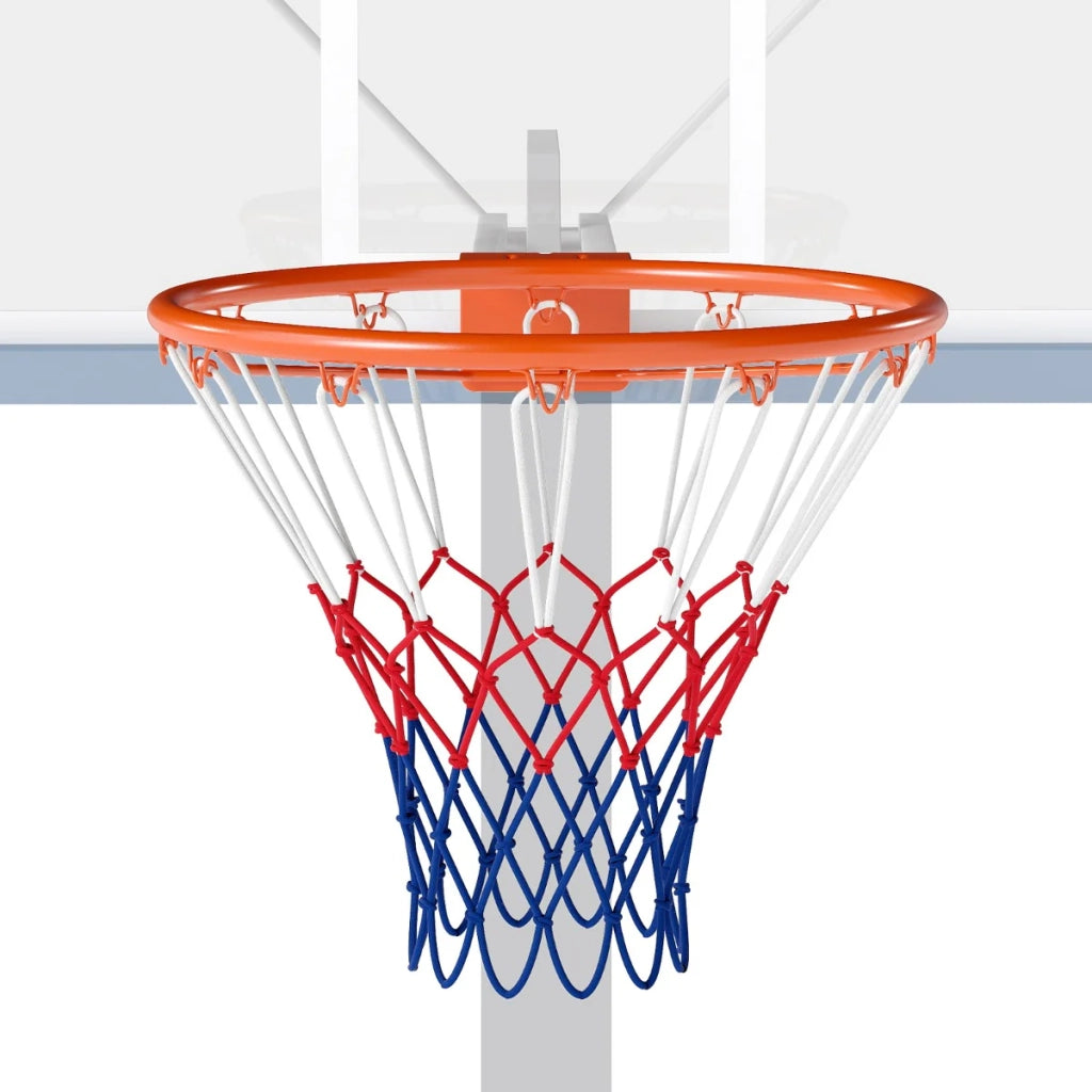 Canestro da basket robusto da 45 cm con doppie molle e rete resistente alle intemperie design moderno metallo arancione 20_0017993