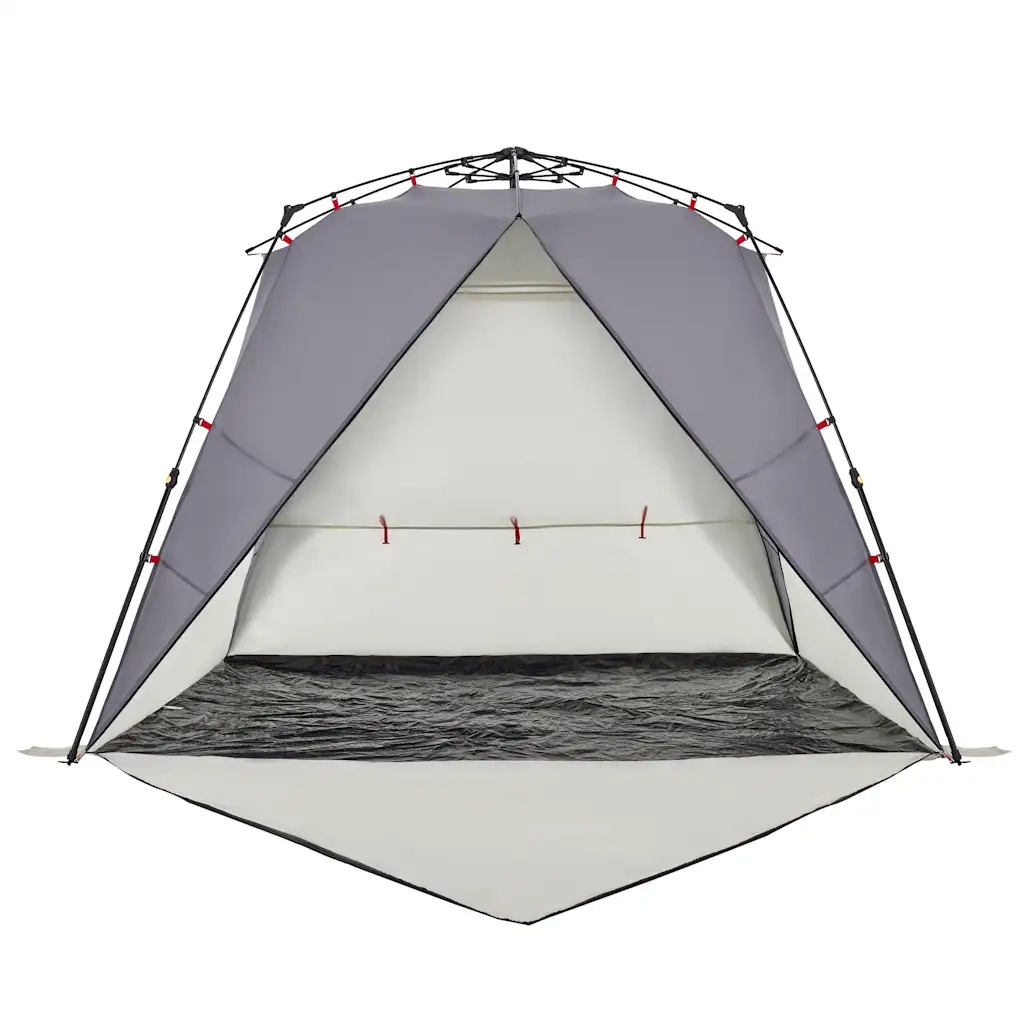 Tenda da Spiaggia 4 Persone Grigio Rilascio Rapido Impermeabile 4005307