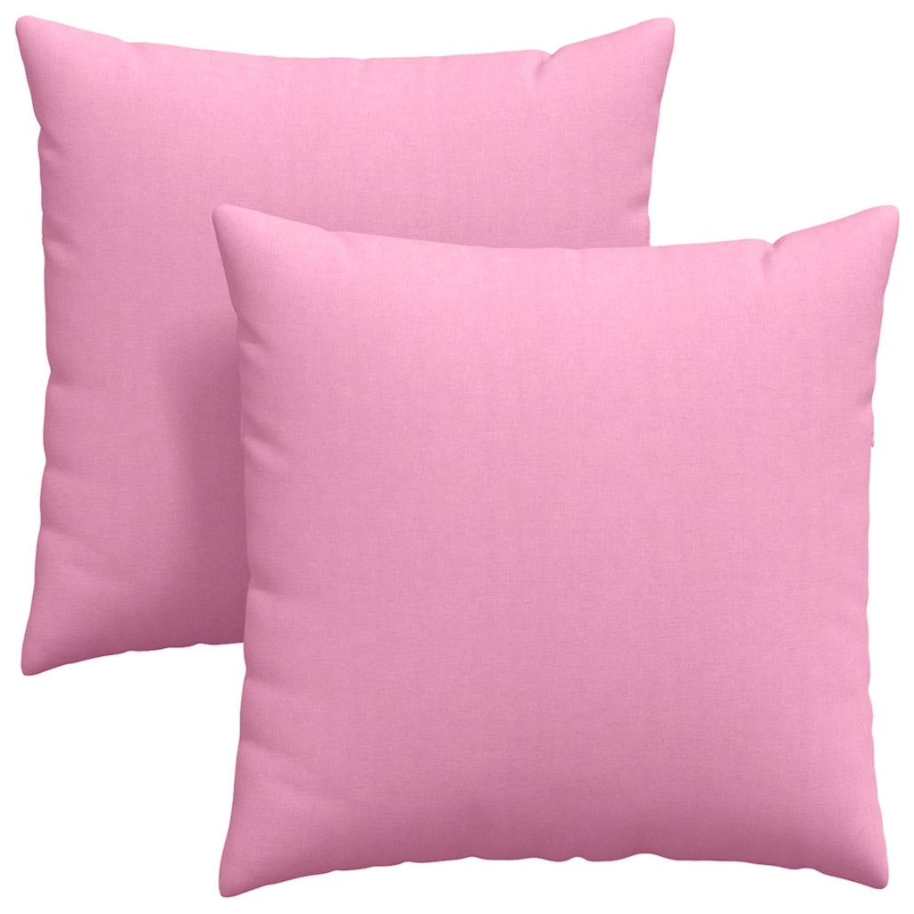 Cuscini da Divano 2 pz | Cuscini per sedie Rosa 60 x 60 cm Tessuto