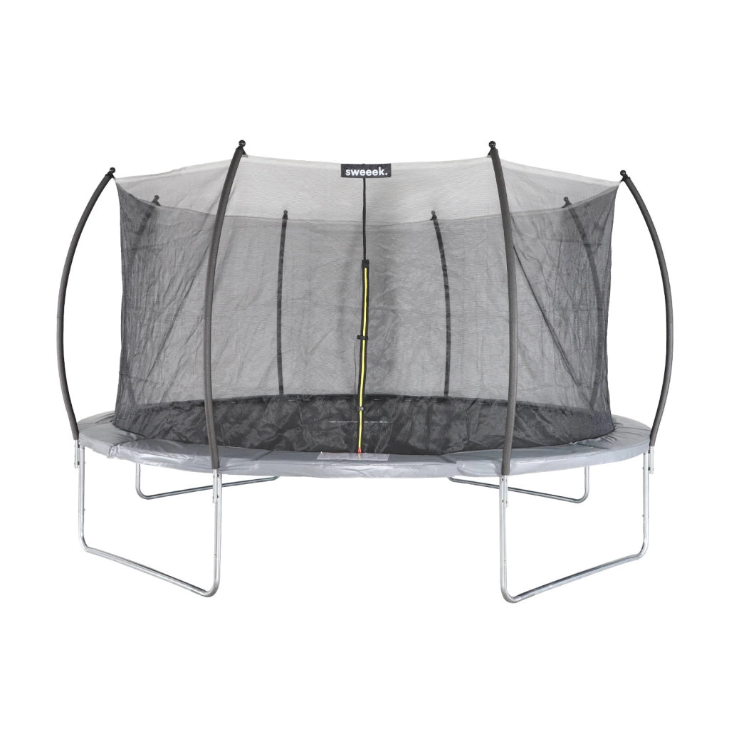 Trampolino retondo 490cm rete interna con pacchetto accessori, grigio