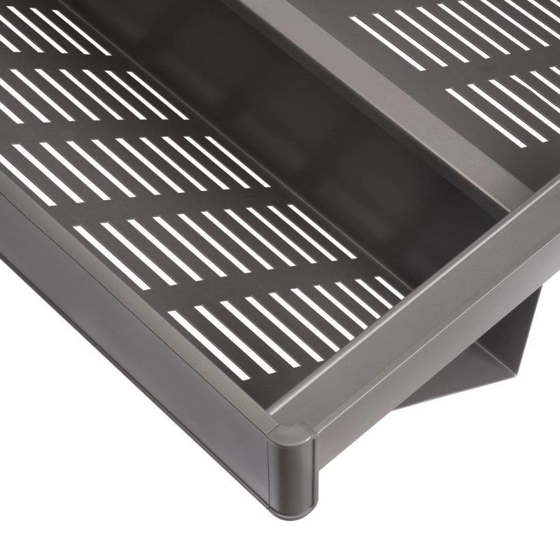 Cassetto portascarpe per armadi e cabine armadio Quartz, 440 (M60), Acciaio, Titanio