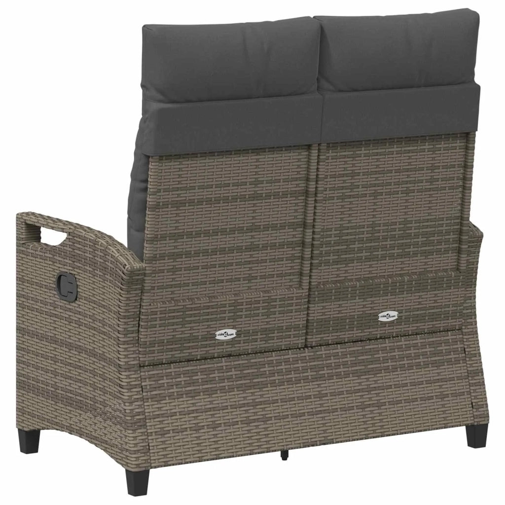 Panchina da giardino Grigio e Grigio Scuro 105 x 60 x 112 cm 42026852
