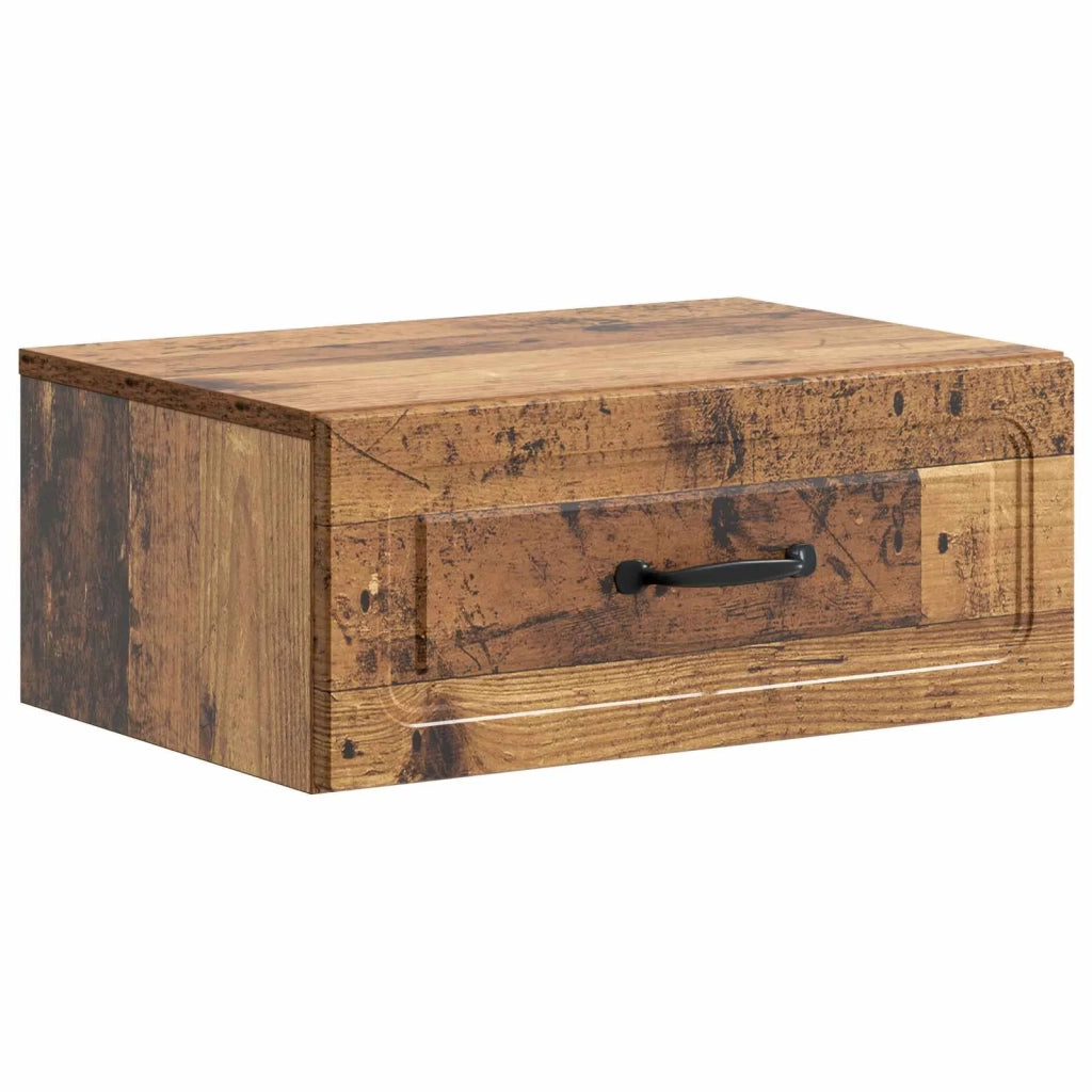 Mobiletto da notte a muro 2 pcs Legno antico 49 x 34,5 x 20 cm 899312