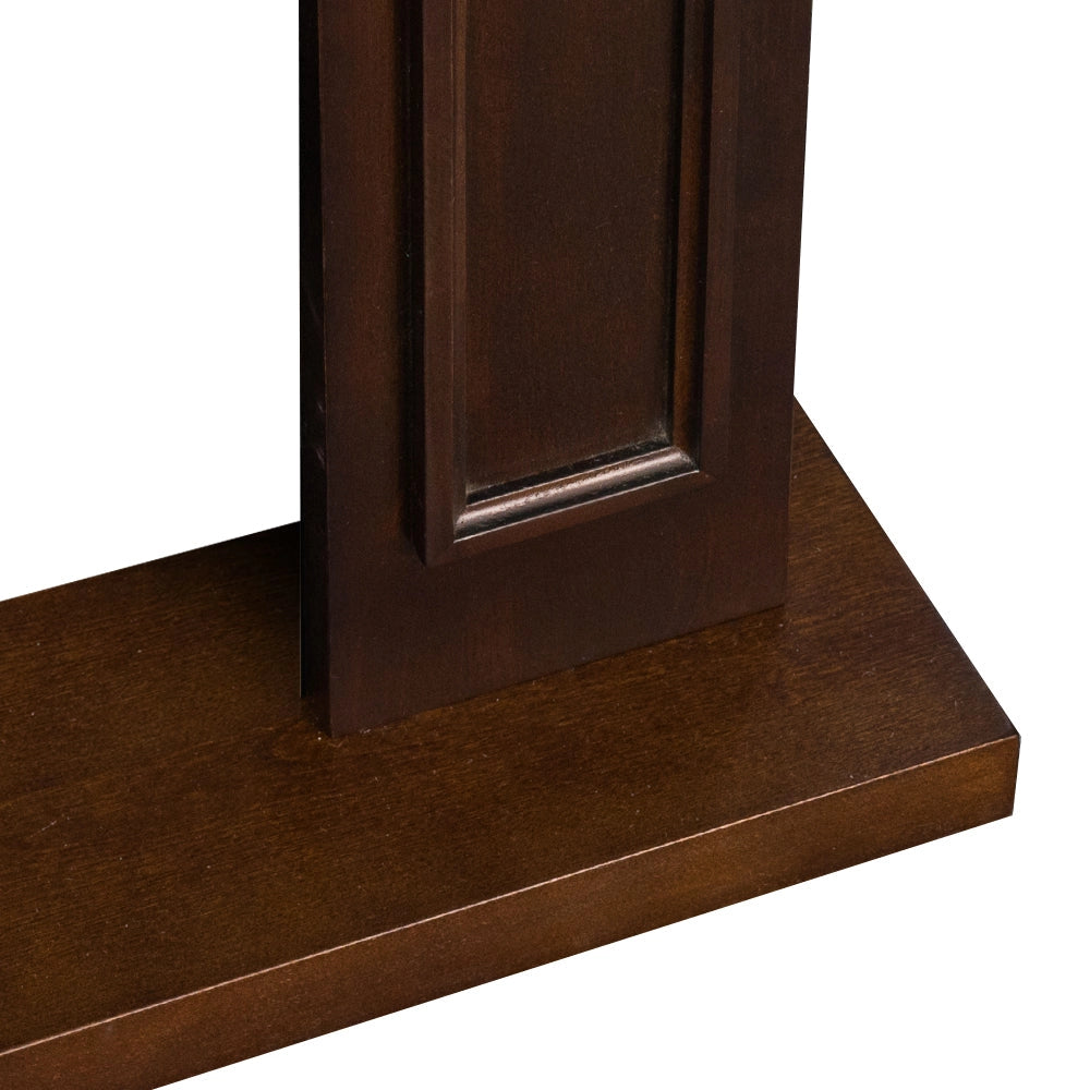 Cornice per Camino 89,5x28x90,5 cm Jefferson Rivestimento in Legno Noce
