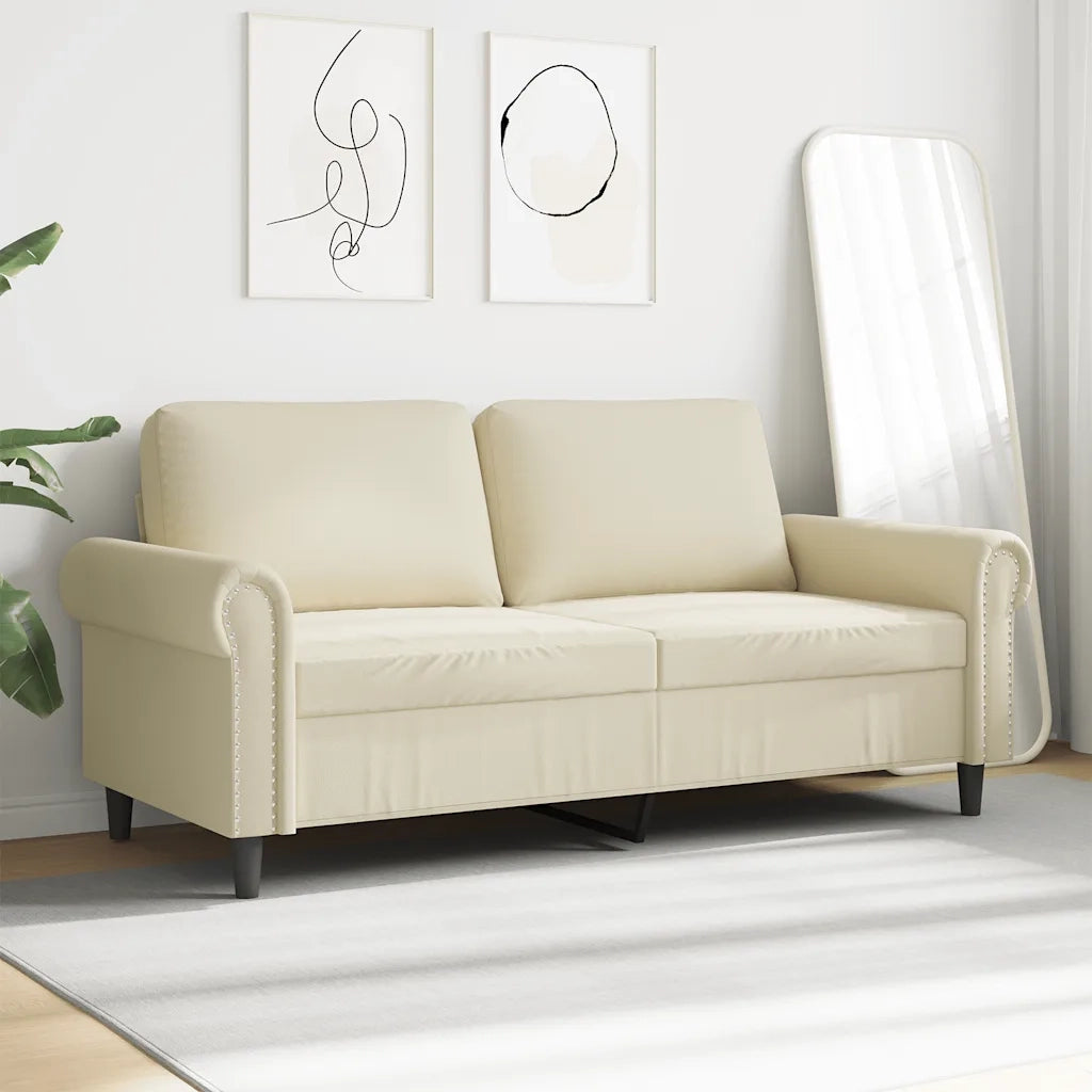 Divano a 2 Posti Crema 140 cm in Similpellecod mxl 109695